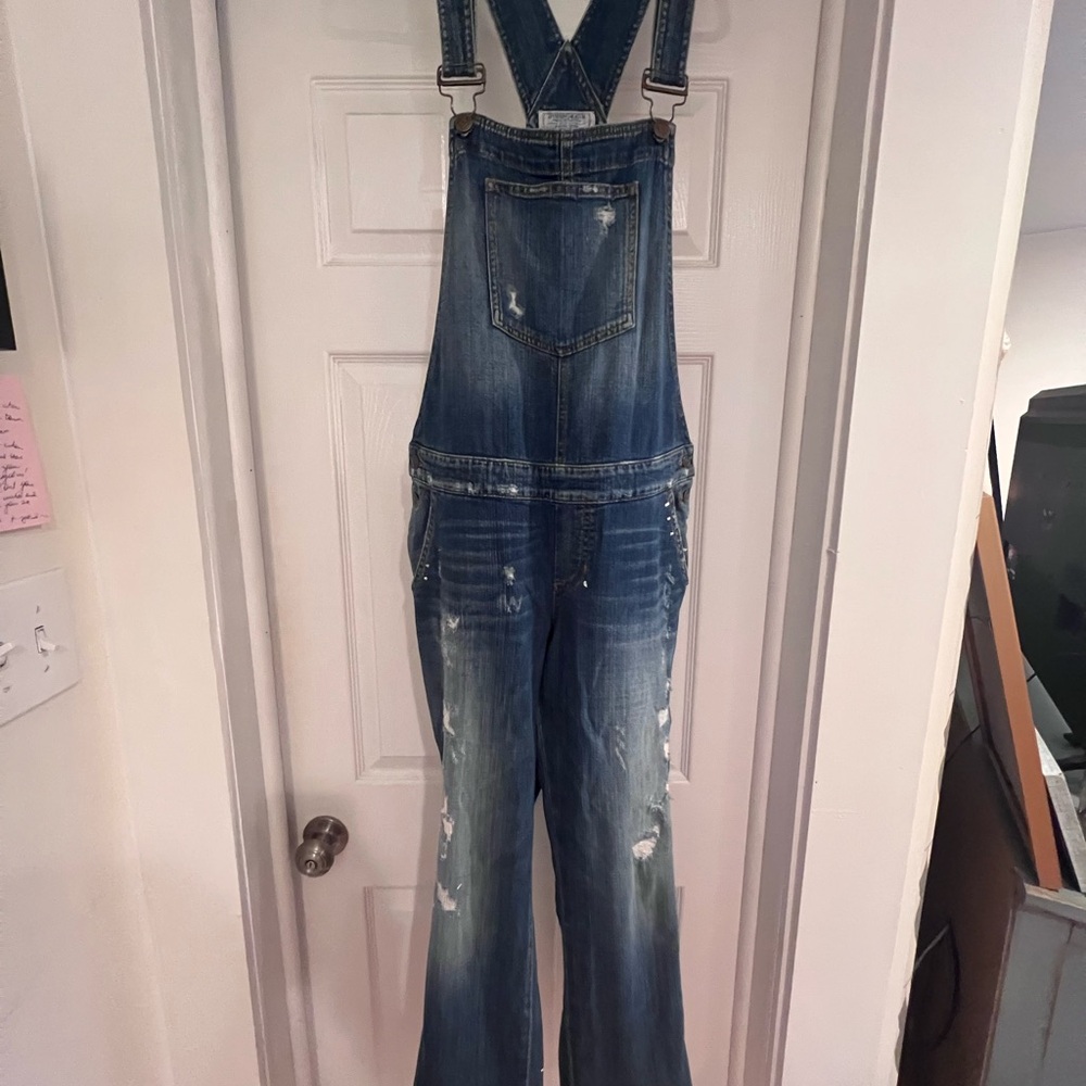 Guess Blue Denim Overalls Classic Style